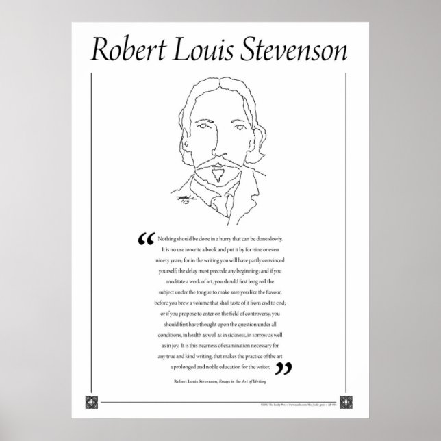 Robert Louis Stevenson Poster citat (Framsidan)