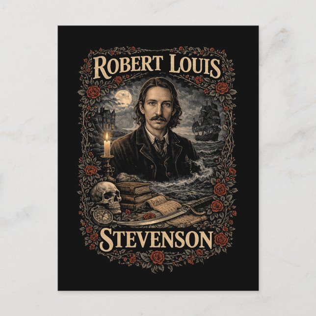 Robert Louis Stevenson Vykort (Framsida)