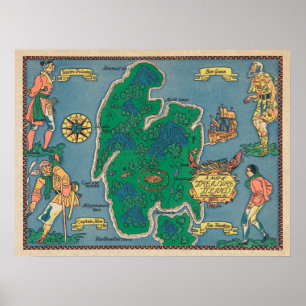 Robert Louis Stevensons Treasure Island Poster