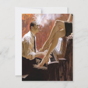 Robert McGinnis mördade mig för Nickels Bok Cover Vykort