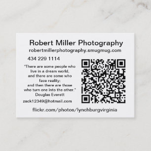 Robert mjölnarefotografi visitkort