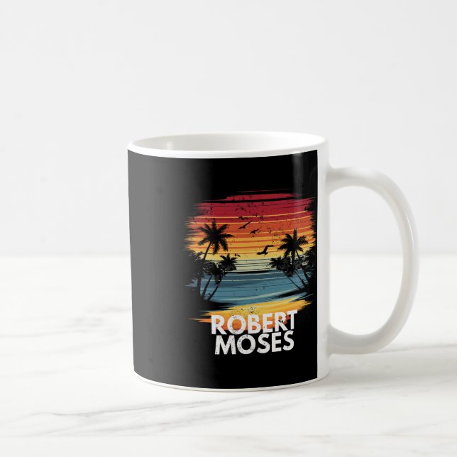 Robert Moses Surfboard Surfing Vintage  Kaffemugg (Höger)