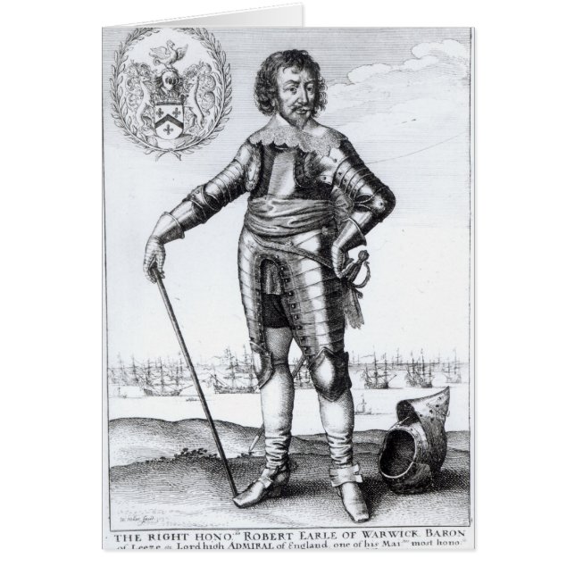 Robert rik, 2nd Earl av Warwick Hälsningskort (Framsidan)