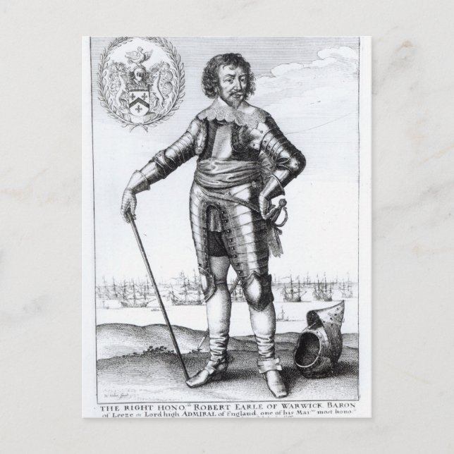 Robert Rik, 2nd Earl of Warwick Vykort (Framsida)