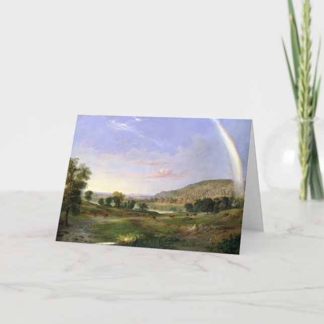Robert S. Duncanson Ligcape med Rainbow Poster Kort (Framsida)