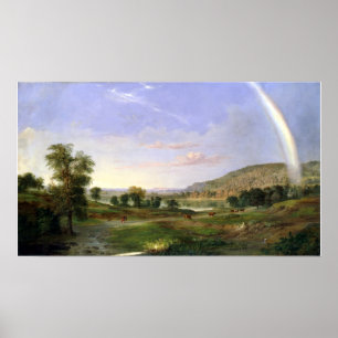 Robert S. Duncanson liggande med regnbåge Poster