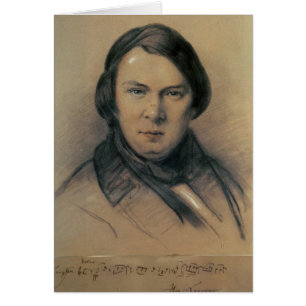 Robert Schumann 1853 Hälsningskort