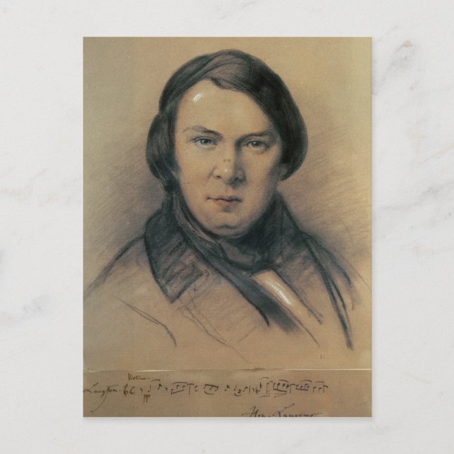 Robert Schumann 1853 Vykort (Framsida)