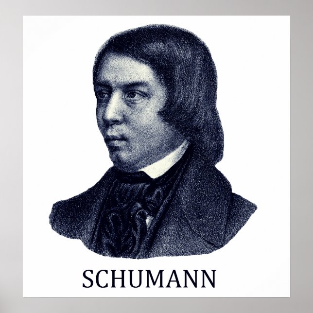 Robert Schumann, blå Poster (Framsidan)