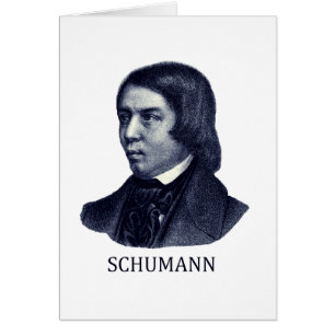 Robert Schumann, blått Hälsningskort