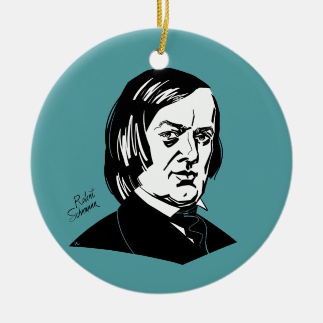 Robert Schumann Julgransprydnad Keramik (Framsidan)