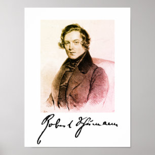 Robert Schumann/ namnteckning Poster