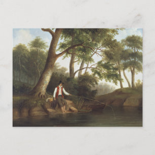 Robert Scott Duncanson - Man Fishing Vykort