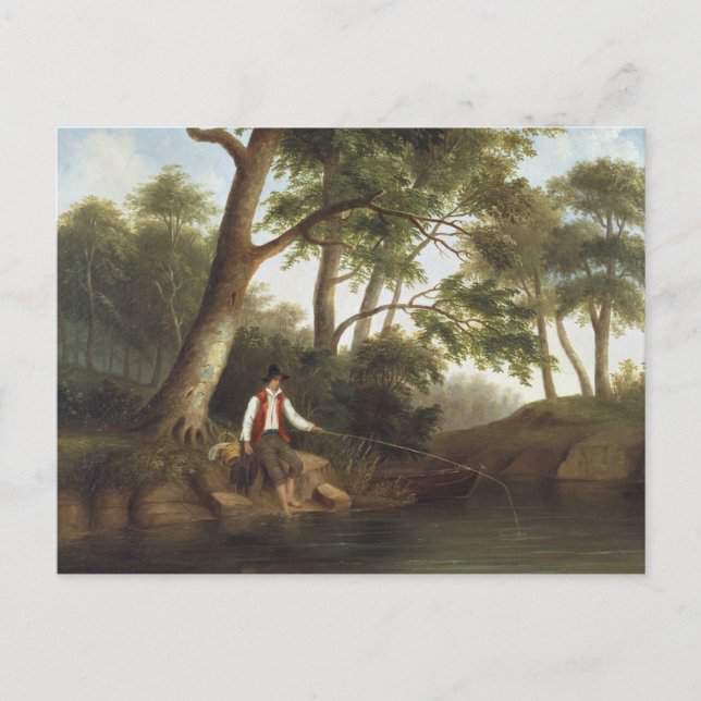 Robert Scott Duncanson - Man Fishing Vykort (Framsida)