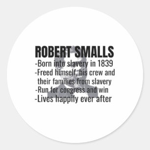 Robert Smalls Life, Black History Month _1 Runt Klistermärke
