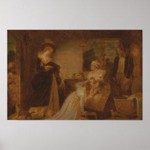 Robert Smirke, människans sju år, spädbarnet Poster