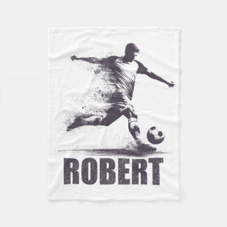 Robert Soccer Boys Personalized First Name Robert Fleecefilt