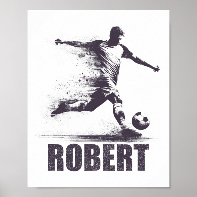 Robert Soccer Boys Personalized First Name Robert  Poster (Framsidan)