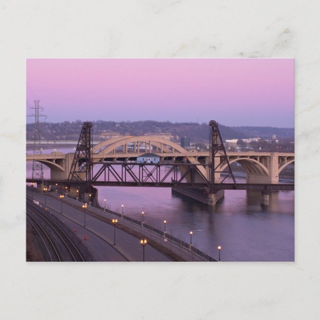 Robert Street Bridge på Dusk Vykort (Framsida)