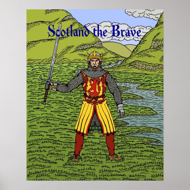 Robert the Bruce Scotland, Modig Poster (Framsidan)