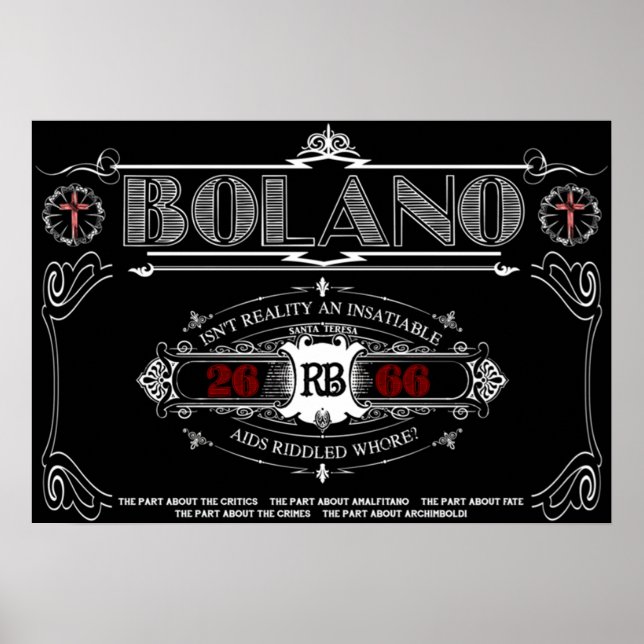 Roberto Bolano 2666 Poster (Framsidan)