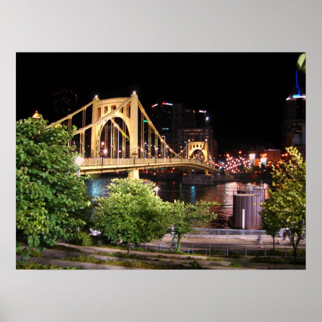 Roberto Clemente Bridge - Pittsburgh, Pennsylvania Poster (Framsidan)