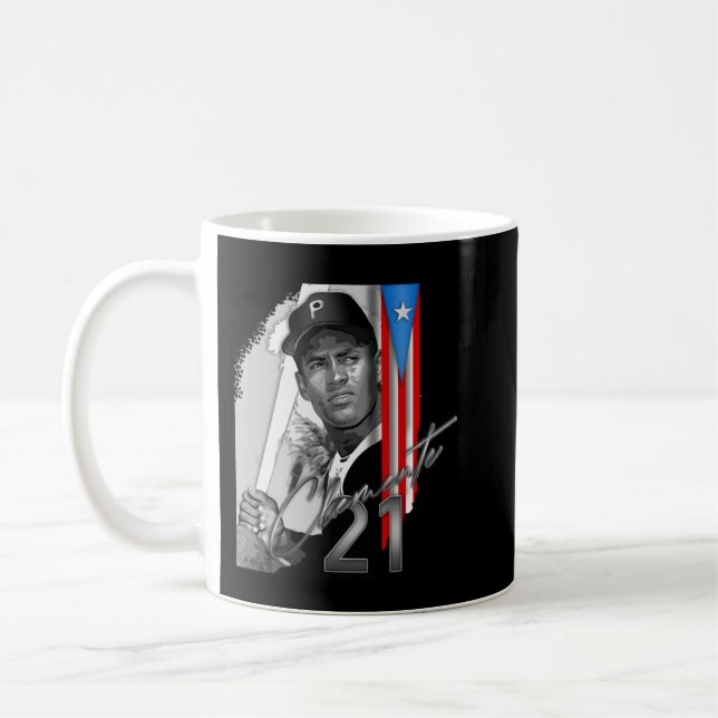 Roberto clemente day figa design 21 mlb Classic T  Kaffemugg (Vänster)