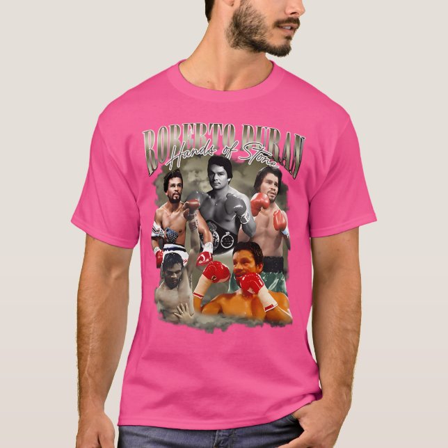 Roberto Duran Händer of Stone Vintage T Shirt (Framsida)
