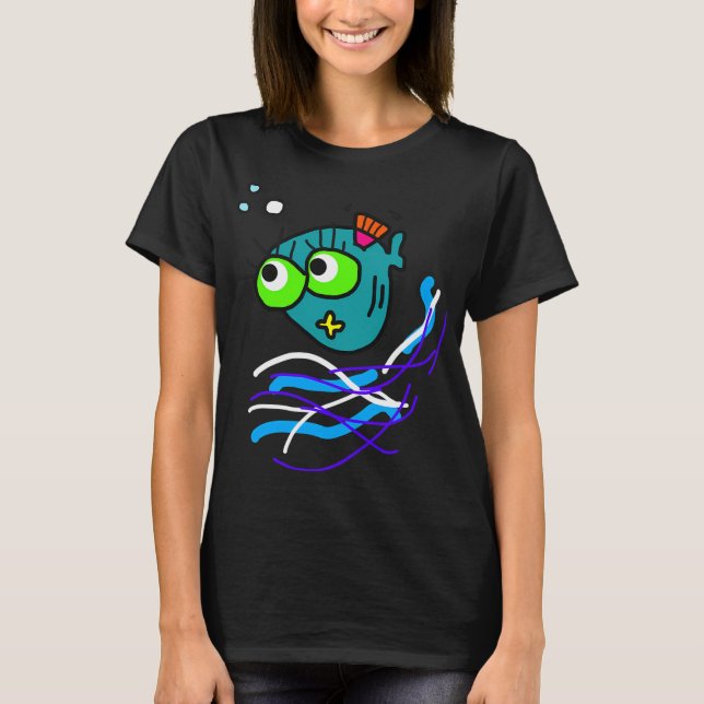 Roberto, fisken som älskar bubblor t shirt (Framsida)