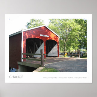 Roberts Dubbla Barreled Covered Bridge Photo Poster
