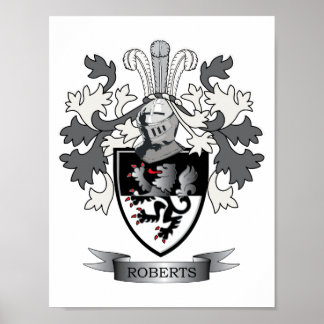 Roberts Family Crest Jackar om Arm Poster