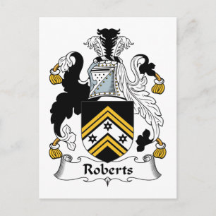 Roberts Family Crest Vykort
