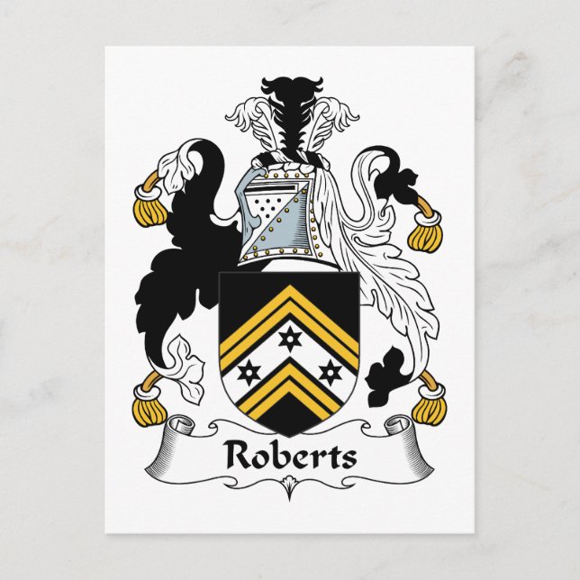 Roberts Family Crest Vykort (Framsida)