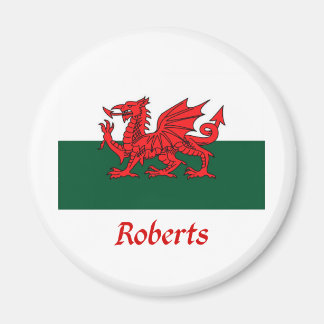 Roberts Welsh Flagga Magnet