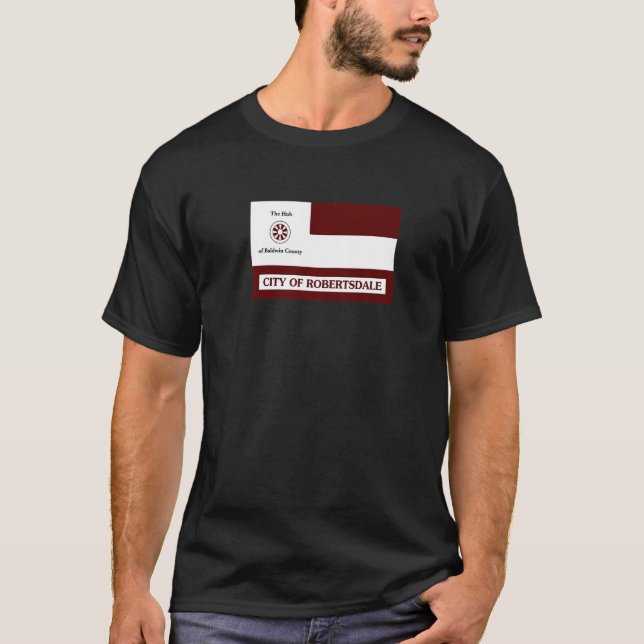 Robertsdale Alabama Flagga T Shirt (Framsida)