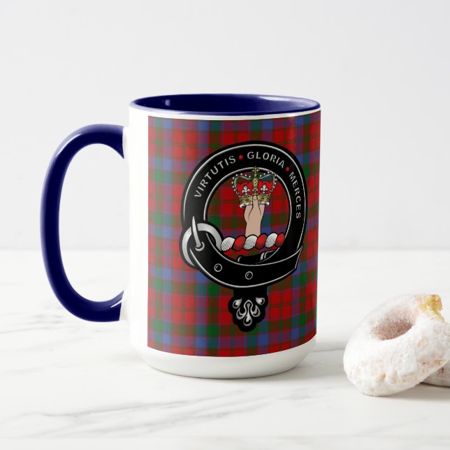 Robertson Klan Badge & Tartan Mugg (Med munk)