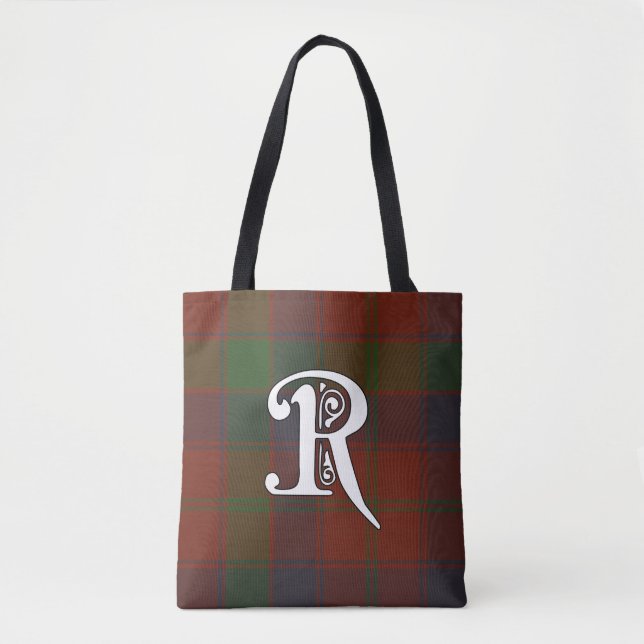 Robertson Klan Tartan Monogram Tygkasse (Framsida)
