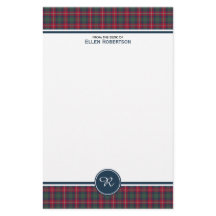 Robertson Klan Tartan Scottish Play Monogram