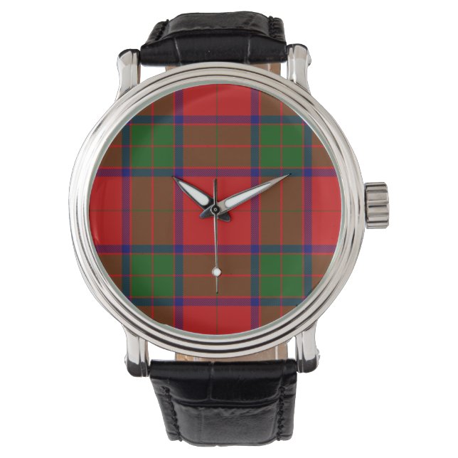 Robertson-ruta röd grön plaid armbandsur (Framsida)