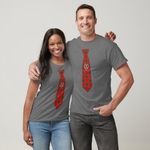 Robertson skotsk märke & Tartan slips T Shirt