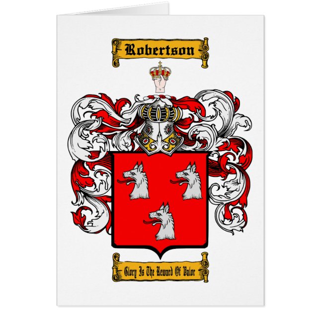 Robertson (skott) hälsningskort (Framsidan)