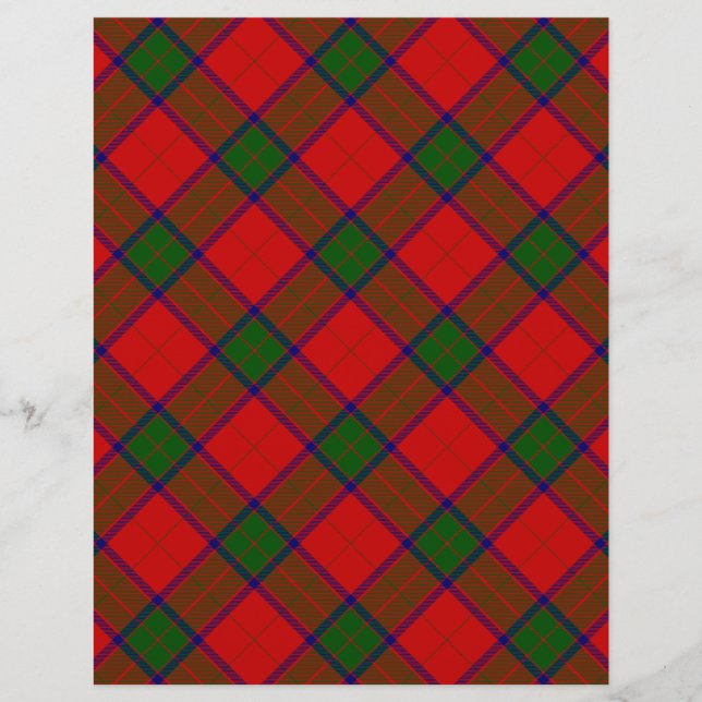 Robertson tartan red grönt plaid (Framsida)