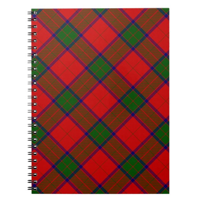 Robertson tartan red grönt plaid anteckningsbok (Framsidan)