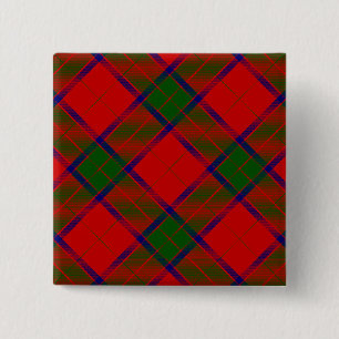 Robertson tartan red grönt plaid knapp