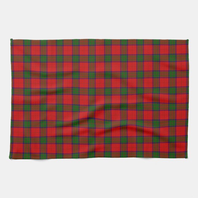 Robertson tartan red grönt plaid kökshandduk (Horisontell)