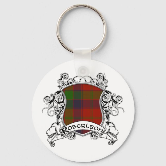 Robertson Tartan Shield Nyckelring (Framsida)
