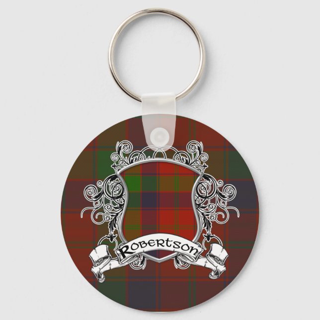 Robertson Tartan Shield Nyckelring (Framsida)