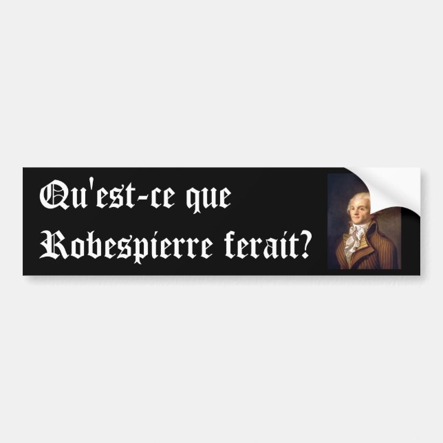 Robespierre (fransk förser med text), bildekal (Framsidan)