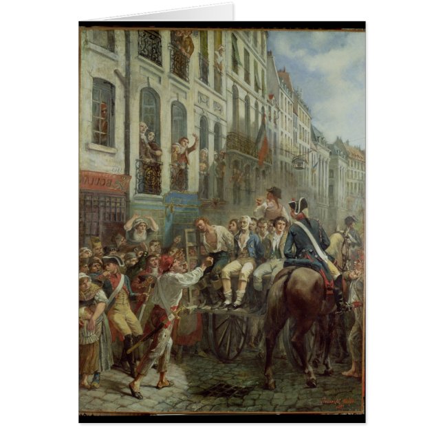 Robespierre och Sanktt-Rättvist Hälsningskort (Framsidan)