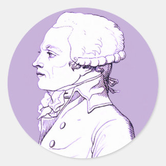 Robespierre-profil i Lavender Sticker Runt Klistermärke